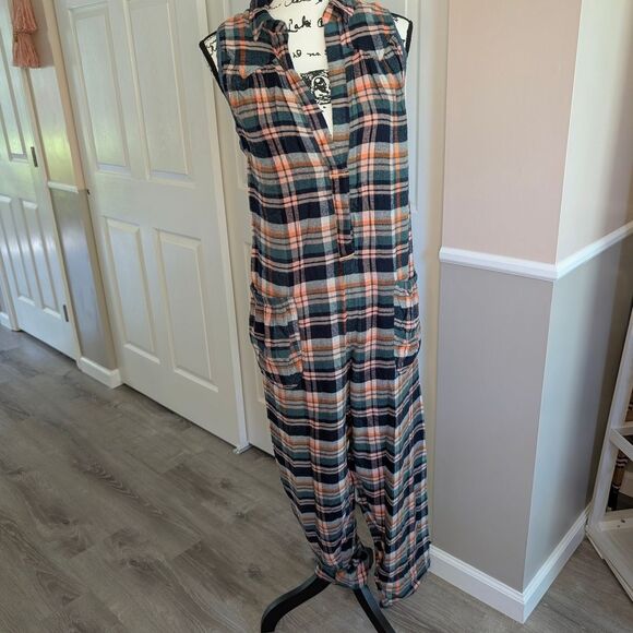 Free People Flannel PJ Jumper - Picture 2 of 8